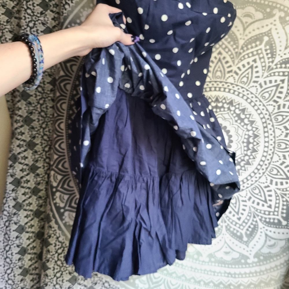 BONED CORSET Sweetheart Retro Cocktail Polka Dots - Picture 6 of 15